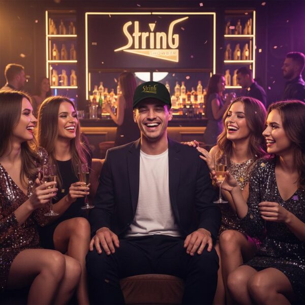 String Showbar Organic Dad Cap – Svart Caps i 100% Økologisk Bomull