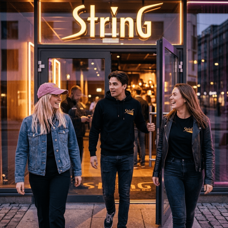 String Showbar Original 5-Panel Caps – Rosa Klassisk Bomullstwill - Bilde 2
