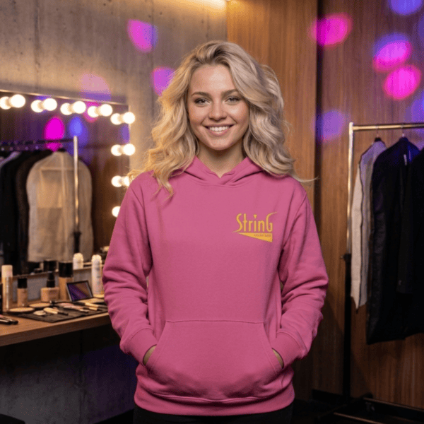 String Showbar Klassisk Unisex Hoodie – Rosa Azalea Heavy Blend